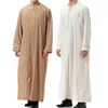 Mäns sömnkläder män muslimer islamik kaftans arabiska vintage långärmad thobe mantel lös dubai saudiska kaftan kläder 2022 m-3xl