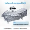 3 dans 1 Far infrarouge Pressotherapy Suit Corps Sincall Sincall Pression Air Pression Lymphatique Masse-drainage Machine de presse Presserapia EMS Suite de combustion de graisses pour Salon Spa