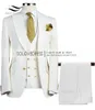 Costumes pour hommes Blazers Hommes 3 Pièces Slim Fit Business Groom Armée Vert Gris Blanc Tuxedos pour costume de mariage formelBlazerPantsVest 221111