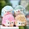 Party Gunst 12 cm Hedgehog Doll gevulde pluche speelgoed Key Chain Hanger Plushs Toys Animal Gift for Kids RRE14671 Drop Delivery Home Gard DHZXA