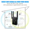 Router 5Ghz Wireless WiFi Repeater 1200Mbps Router Wifi Booster 2,4G Long Range Extender 5G Wi-Fi Signal Verstärker SchwarzWeiß 221114
