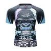 Męskie T-shirty Koszulka GYM Męskie Kompresja Krótki rękaw Szybkie wysychanie BJJ Poliester Spandeks Sport Nadruk 3D Rashguard Jiu Jitsu Rash Guard