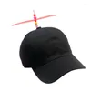 Berets dorosły dzieciak letni helikopter śmigła baseball czapka kolorowa patchwork Dragonfly z koralikami impreza Regulowana Snapback Hat Dad Hat