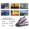 Custom shoes Classic Canvas Low cut Skateboard casual triple black Accept customization UV printing low mens womens sports sneakers Breathable color 74