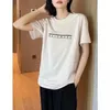 T -shirt voor mannen Letter Design katoenen bemanning Nek Korte mouw Casual Loose T -ademende lange vrouwen kleding Mode kleding