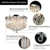 Ceiling Lights Nordic LED Lamp Modern Crystal Chandelier For Living Room Bedroom Pendant Shade G9 Silver Decor