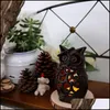 Candle Holders Iron Owl Candlestick Study Dectop Decor Holder Kreatywna Vintage Candle Lantern for Home Cafy Decoration Holders Dh Dhrwl