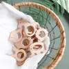 Body Tanders Toys 10pc houten dieren Beech kinderziektes grijpen dierspeelgoed knaagdier hanger diy fopspeenketen kinderen goederen 221024