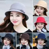 Berets dames hoed boog-knoop wollen vilt fedoras Koreaanse mode dames vintage elegante warme herfst emmer panama voor
