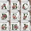 Capa de verão de travesseiro Garden Floral Alphabet Green Covers Decor House Coussin 45x45