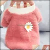 Hondenkleding Hondenkleding Kleding Winter Winter Warm Leuke bloem Puppy Kleding voor kleine honden Pug Coat 1833 V2 Drop Delivery Home Garden Dh9px