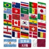 Samlarobjekt 2022 VM Topp 32 Qatar USA Hand Frankrike L￤nder Handsvande flaggor