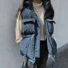 Gilets pour femmes Hiver Printemps Chaud Gilet Coréen Lâche Manteau Épaississement Avant Court et Long Taille Coton Gilet Femmes Puffer Veste 221114