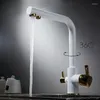 Kitchen Faucets LIUYUE Filter White Brass 360 Rotate With Drinking Water Purification Feature Mixer Tap