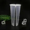 Eng￥ngskoppar sugr￶r 600 ml hj￤rtformad dubbeldelning kopp transparent plast eng￥ngskoppar med lock mj￶lk te juice f￶r ￤lskare dh2pw