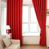 Curtain Black Red Semi Shading Solid Color Simple Soft Vertical Living Room Bedroom Comfortable