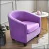 Housses de chaise Chaise de baignoire Veet de style fendu ERS avec coussin ER Amovible High Stretch Club Sliper pour protecteur de meubles Drop Delivery Dhpzy