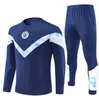 2022 2023 träningsoverall Half pull man City Training Suit BARN 21/22/23 Långärmad Sportswear Fotboll Survatment Foot Chandal kostym.