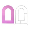 Party Decoration Pink Solid Color Open Arch Backdrop Cover Baby Shower Kids Birthday Wedding Chiara Wall Panel Arched Metal Stand Frame