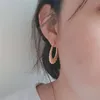 Hoop Earrings Trendy Simple Plain Gold Color Small Big Circle Hoops Huggie Chunky Statement Punk Metal Jewelry