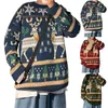 Męskie swetry świetne jesienne sweter śniegu kolorowy kolorowy mecz zimą ciepło