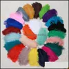 Decorative Flowers Wreaths Ostrich Feather 1 Pack/100 Pcs 1520Cm Festival Wedding Decoration Party Table 12 Colors Craft Supply 14 Dhkrx