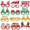 Décoration de fête 1pc lunettes de noël adultes enfants cadre père noël bonhomme de neige arbre pour noël 2022 bonne année approvisionnement