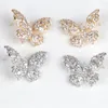 Boucles d'oreilles élégantes papillon cubique zircone grand cristal mariée balancent boucle d'oreille pour bijoux de mariage 925 argent Sterling7676803