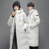 Parkas pour hommes Xlong doudoune hommes solide Couple canard vers le bas vestes mode Streetwear coupe-vent chaud Parkas extérieur à capuche manteaux d'hiver 221111