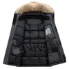 メンズデザイナーふわふわコートジャケットカナダ冬ダウントップトレンドファッションパーカー防水防風高品質生地厚いショールベルト刺繍暖かいコート