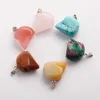 Crystal Figurines Natural Animals Keychain Stone Carving Skull Pendant Fashion Cool Stone Pendant Key Ring Key Holder Men Women Jewelryh51