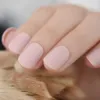 거짓 손톱 핑크 누드 무광택 둥근 일본 손가락 짧은 아크릴 네일 도매 접착제 24ct
