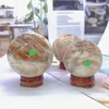 Decorative Figurines 5 Natural Golden Sun Stone Crystal Quartz Energy Ball Reiki Healing Home Aura Flash Mineral Precious