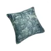 Poduszka miękka obudowa srebrna metaliczna Jacquard tkana okładka abstrakcyjna projektant 45x45cm Niebieski prezent wnętrza domu