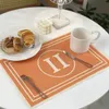 Designer Table Cloth Placemat Linen Fashion Restaurant Table Mat Imitation Water Luxury Dining Tables Decoration Home Textiles Coaster 2211143Z