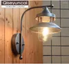 Lampy ścienne w stylu amerykańskim retro przemysłowy żelazny szklany szklany salon sypialnia balkonowa korytarz korytarza