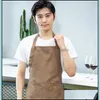 Aprons Adjustable Bib Apron Dress Plain Waterproof Oil Proof Front Pocket Chefs Butchers Bbq Home Kitchen Cook Craft 2183 V2 Drop De Dhuat