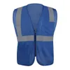 Konstruktion VEST 10 stycken i säkerhetsjacka HI Vis med dragkedja Säkerhet Reflekterande kläder Partihandel Säkerhet Vest Navy Blue