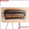 Beaded Rock Punk Mtilayer Leather Mens Black Wrist Bracelets Strands Beaded Adjustable Anchor Bangles For Special Present Bc022 Drop Dhob5