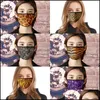 Maschere di design Maschera per il viso con stampa leopardata Mascarilla riutilizzabile Respiratore antipolvere Frangivento Earloop Serpentine Outdoor Summer Sunscree Dhyjv