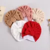 Hair Accessories Plush Turban Baby Girl Solid Color Toddler Headband Soft Bow Elastic Knit Headwrap Cute Children Hats Kawaii