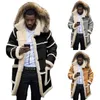 Men's Fur Faux 2022 New Winter Thick Coat Men Suede Cotton Lamb Hooded Jacket s Punk Warm Leather with Plush Inside Parkas T221102