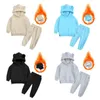 Kledingsets 1-13 jaar hoodie Sportpak voor jongens Girl Winter Set Kinderen Fleece Solid Long Sleeve Tracksuit Tracksuit Casual Baby Sportswear 221111