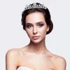 Elegant Crystal Wedding Crown Hair Jewelry Bridal Headpiece Silverf￤rg Blomma Tiara F￶delsedagsfest Presenttillbeh￶r