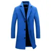 Men's Trench Coats Classic Men's Overcoat Korean style temperament Coat long single-breasted trench coat woolen large size casual style jacket T221102