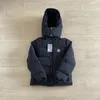 Trapstar London JacketPuffer kurtka puchowa błyszczące czarne parki mężczyźni kobiety Irongate odpinany haftowany płaszcz z kapturem