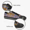 GAI GAI Scarpe da uomo Sneaker personalizzate Tela dipinta a mano Moda viola Taglio basso traspirante Walking Jogging Scarpe da ginnastica da donna