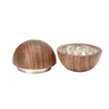 Jibill Wood 2 couches Fumer Herb Grinder Ball Forme Tobacco Crusher Gift pour le fumeur WMMY00054710470