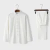 Ubranie etniczne Chińskie tradycyjne zestaw bawełniany bielizny Koszulka Orientalna retro top spodnie tai chi oddychające mundur TA382