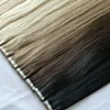 12 kolorów taśma na przedłużanie Remy ludzkie włosy taśma klejąca w extenion 40 sztuk